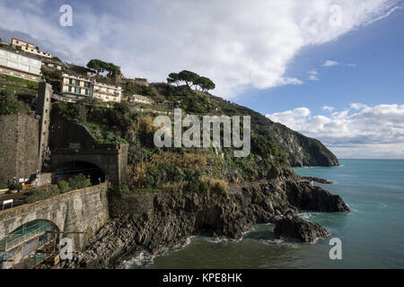 Wanderweg in Riomaggiore Stockfoto