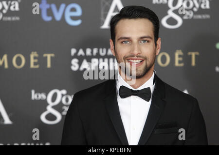 MADRID, Spanien - 7. Februar: Jesus Castro nimmt an den Goya Filmpreis an der Prinz Felipe Congress Center in Madrid am 7. Februar 2015 Menschen: Jesus Castro Stockfoto