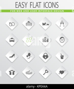 Hochzeit Icons set Stockfoto