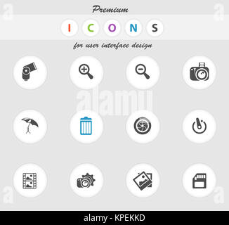 Fotografie-Silhouette-Symbole Stockfoto