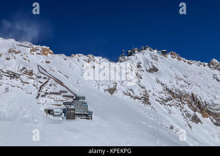 auf der zugspitze Stockfoto