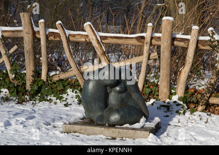 Winter im Berliner Volkspark Friedrichshain Stockfoto