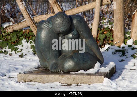 Winter im Berliner Volkspark Friedrichshain Stockfoto