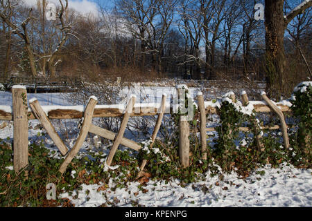 Winter im Berliner Volkspark Friedrichshain Stockfoto