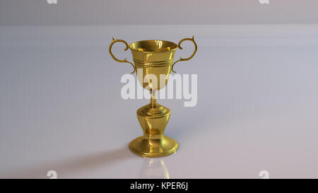 3D Golden Cup Stockfoto