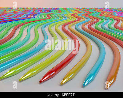 Buntstift Bleistift wie Rainbow Abbildung Stockfoto