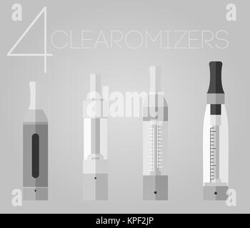 4 Mechanische mods Symbole gesetzt Stockfoto