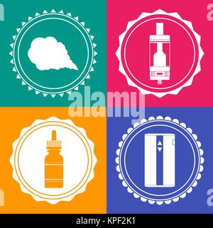 4 Mechanische mods Symbole gesetzt Stockfoto