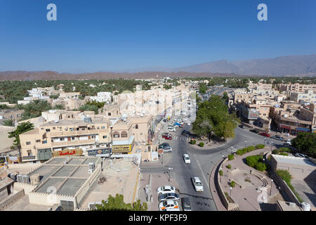 NIZWA, OMAN-Nov 25: Blick auf die Altstadt von Nizwa. November 25, 2015 in Nizwa, Sultanat Oman, Naher Osten Stockfoto