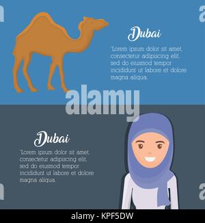 Infografik Dubai reisen Dubai Konzept Stock Vektor