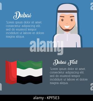 Infografik Dubai reisen Dubai Konzept Stock Vektor