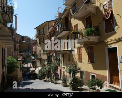 Manarola - eine der Städte der Cinque Terre in Italien Stockfoto