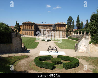 Die Boboli Gärten Amphitheater und Palazzo Pitti - Florenz, Toskana Stockfoto