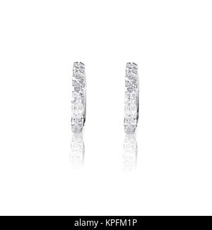 Diamond Hoop baumeln aufwendige Bridal Ohrringe ebnen Stockfoto