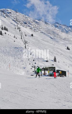 Skigebiet Silvretta Montafon Stockfoto