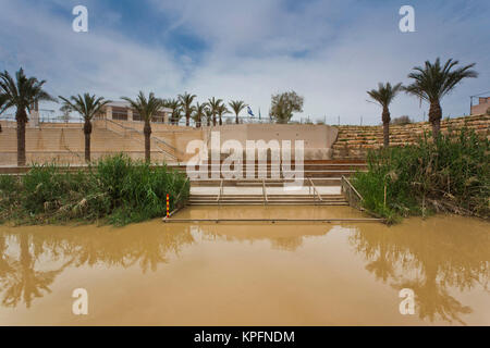 Jordanien, Jordanien River Valley, Bethany-Beyond-The-Jordan-Al-Maghtas, Taufstelle Jesu Christi, Fluss Jordan Stockfoto