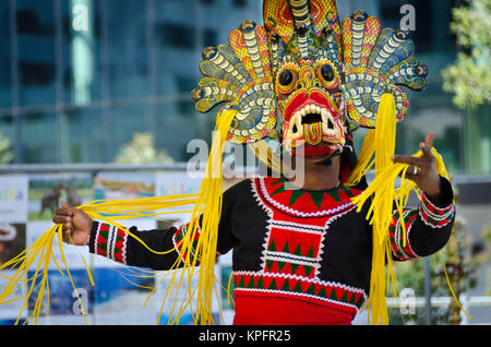 Sri Lankan Tänzer, Darling Harbour, Sydney, New South Wales, Australien Stockfoto