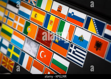 Land Flagge Aufkleber Stockfoto