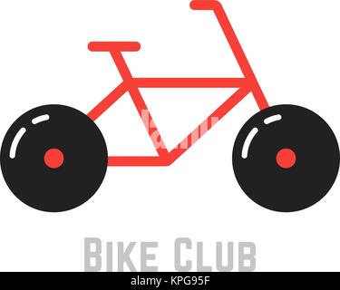 Bike Club mit roten Fahrrad Stock Vektor