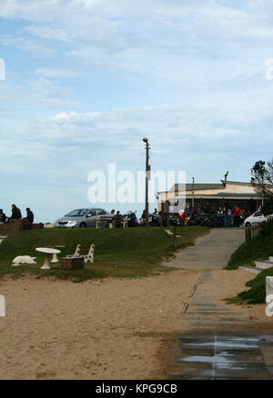 Motorräder in Kidds Beach, Sunshine Coast, Eastern Cape Stockfoto