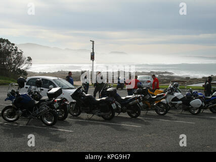 Motorräder in Kidds Beach, Sunshine Coast, Eastern Cape Stockfoto