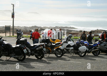 Motorräder in Kidds Beach, Sunshine Coast, Eastern Cape Stockfoto