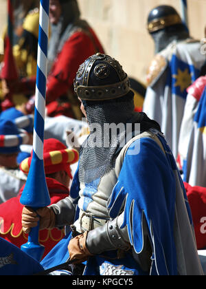 Arezzo - jährliche Medieval Festival nannte die Sarazenen Turnier in Arezzo. Italien Stockfoto