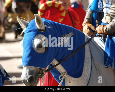 Arezzo - jährliche Medieval Festival nannte die Sarazenen Turnier in Arezzo. Italien Stockfoto