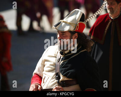 Arezzo - jährliche Medieval Festival nannte die Sarazenen Turnier in Arezzo. Italien Stockfoto