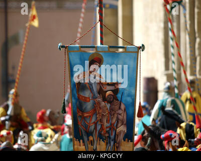 Arezzo - jährliche Medieval Festival nannte die Sarazenen Turnier in Arezzo. Italien Stockfoto