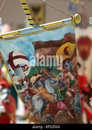 Arezzo - jährliche Medieval Festival nannte die Sarazenen Turnier in Arezzo. Italien Stockfoto