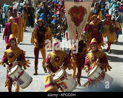 Arezzo - jährliche Medieval Festival nannte die Sarazenen Turnier in Arezzo. Italien Stockfoto