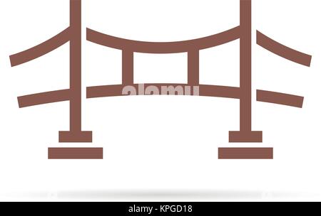 Braun einfache Brücke logo Stock Vektor
