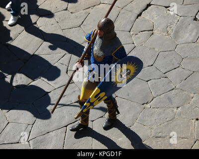 Arezzo - jährliche Medieval Festival nannte die Sarazenen Turnier in Arezzo. Italien Stockfoto