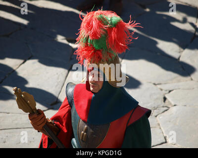 Arezzo - jährliche Medieval Festival nannte die Sarazenen Turnier in Arezzo. Italien Stockfoto