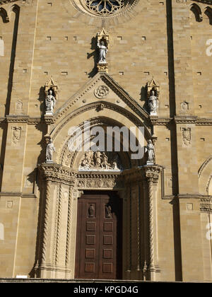 Arezzo - die gotische Kathedrale von St. Donatus Stockfoto