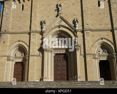 Arezzo - die gotische Kathedrale von St. Donatus Stockfoto