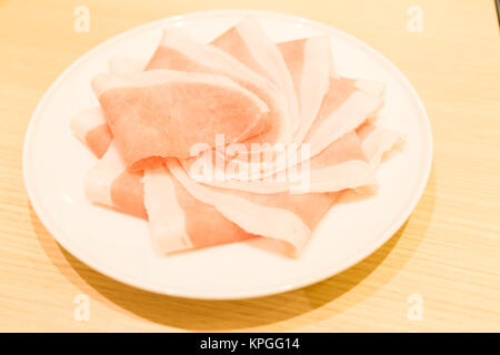 Schweinefleisch Slice Stockfoto