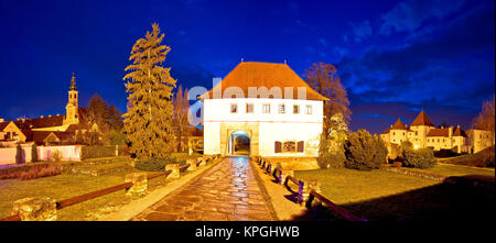 Alten Varazdin Wahrzeichen Abend Blick Stockfoto