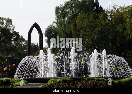 Brunnen Praca do Infante an der Rotunda do Infante, Funchal, Madeira, Portugal Stockfoto