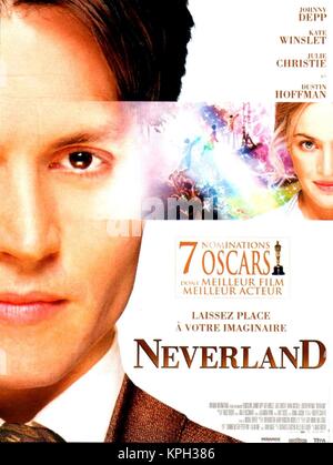 Finding Neverland Jahr : 2004 Großbritannien / USA Regie : Marc Forster Johnny Depp Französisches Poster Miramax Films Stockfoto