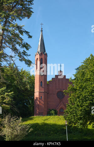 Johannis Kirche, neo-gotic bricstone buildind in Sassnitz, Nationalpark Jasmund, Rügen, Mecklenburg-Vorpommern, Ostsee, Deutschland Stockfoto