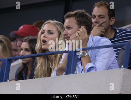 FLUSHING NY-SEPTEMBER 04: Lindsey Vonn, Tag elf der 2014 US Open am USTA Billie Jean King National Tennis Center am 4. September 2014 in der Nähe der Queens Borough von New York City People: Lindsey Vonn Stockfoto