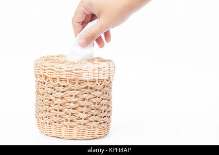 Handwerk weben Seidenpapier box Stockfoto