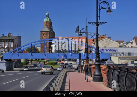 Blick auf den Dom in Gorzow Wielkopolski, Stadt in der Woiwodschaft Lebus, Polen. Stockfoto