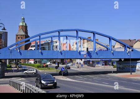 Blick auf den Dom in Gorzow Wielkopolski, Stadt in der Woiwodschaft Lebus, Polen. Stockfoto