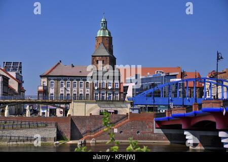 Blick auf den Dom in Gorzow Wielkopolski, Stadt in der Woiwodschaft Lebus, Polen. Stockfoto