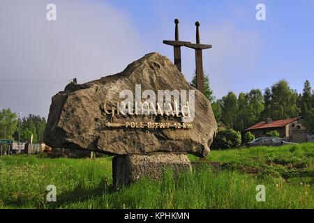 Victory Monument auf dem Schlachtfeld von Grunwald. Stockfoto