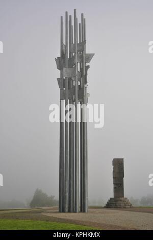 Victory Monument auf dem Schlachtfeld von Grunwald. Stockfoto