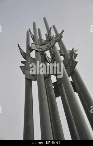 Victory Monument auf dem Schlachtfeld von Grunwald. Stockfoto